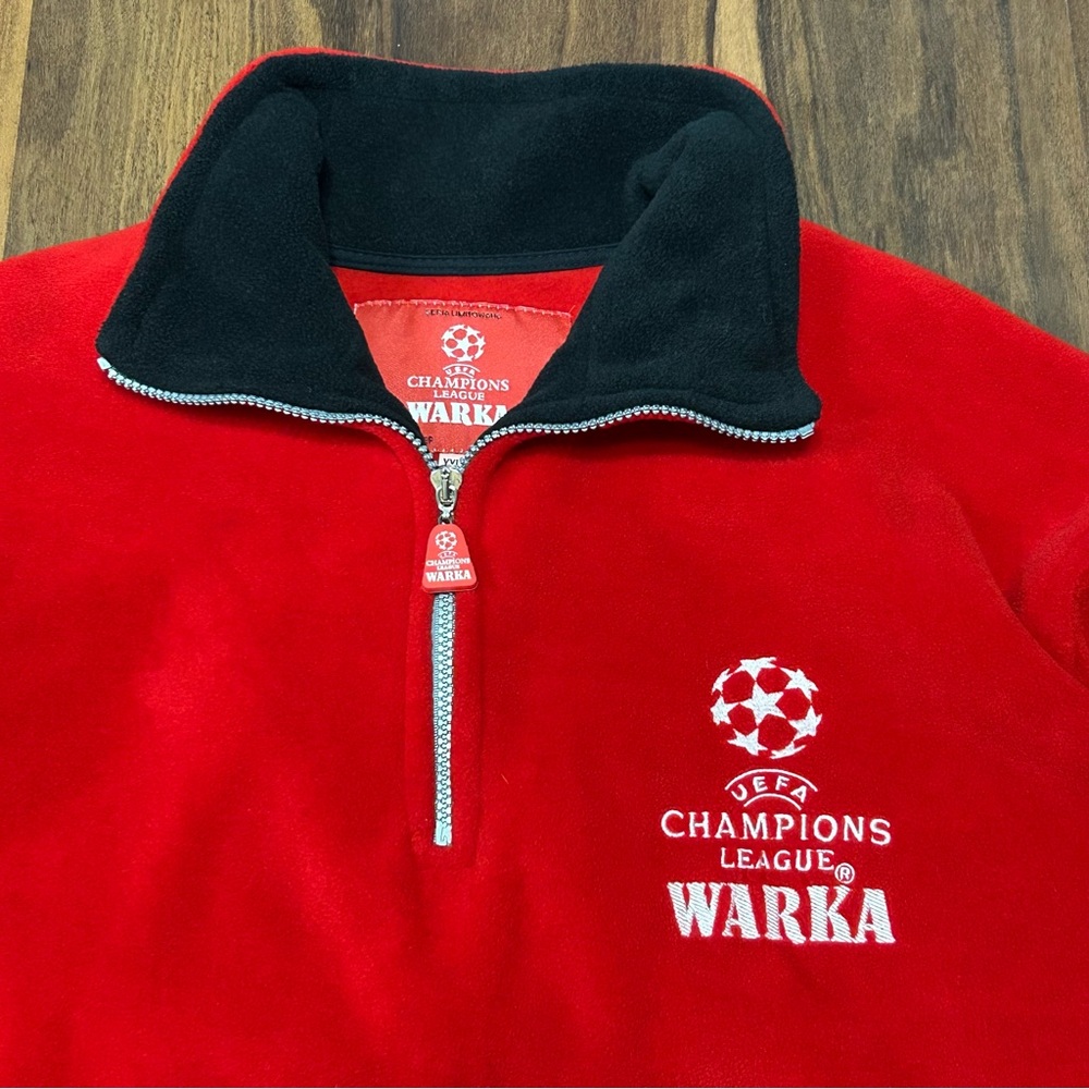 Champions League Limited Edition Warka Polish Beer Soccer Fleece XXL Red Men’s